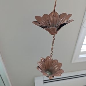 Copper Hanging Rain Chain